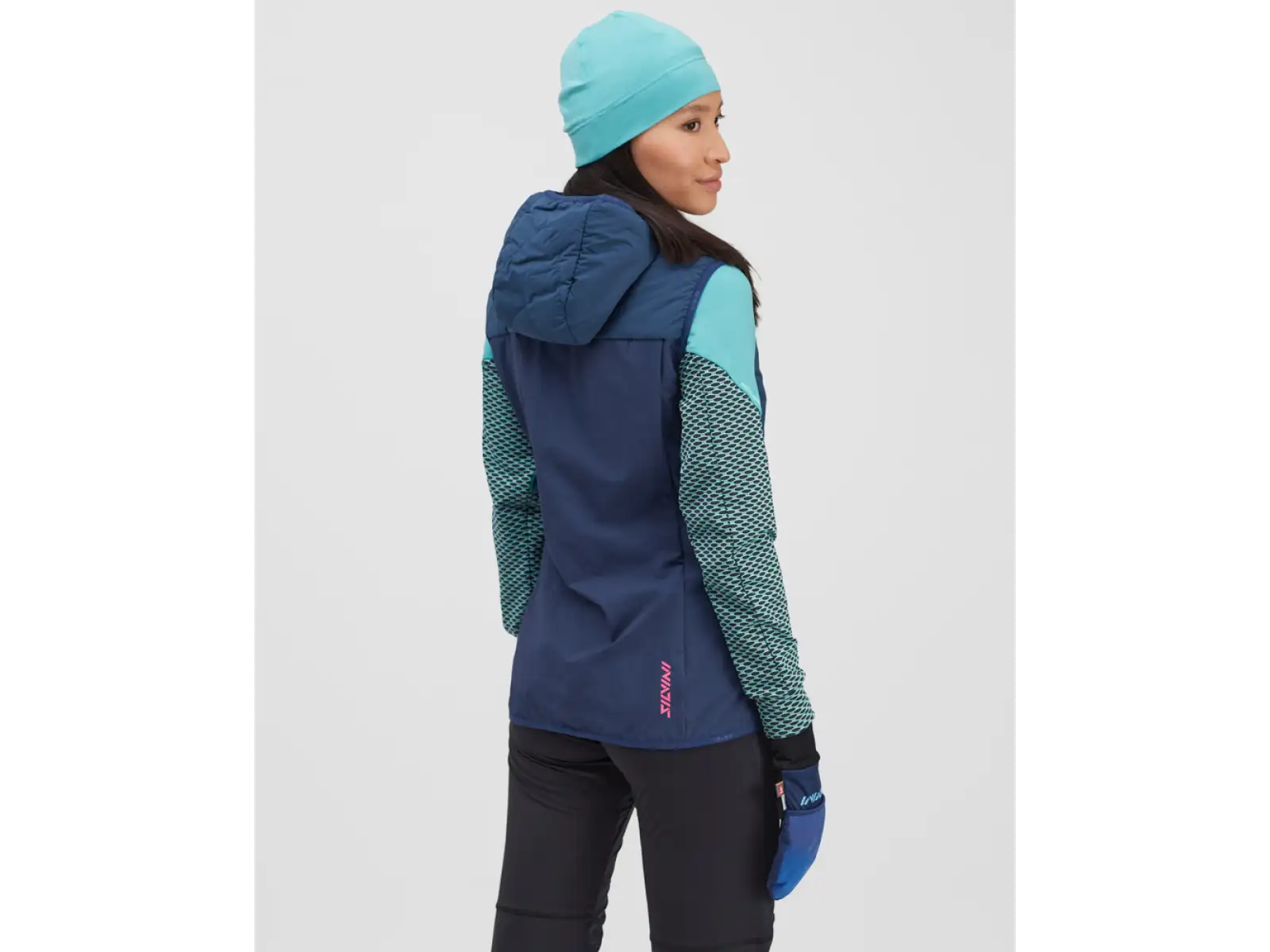 Silvini Polara women's ski mountaineering vest Navy/Turquoise