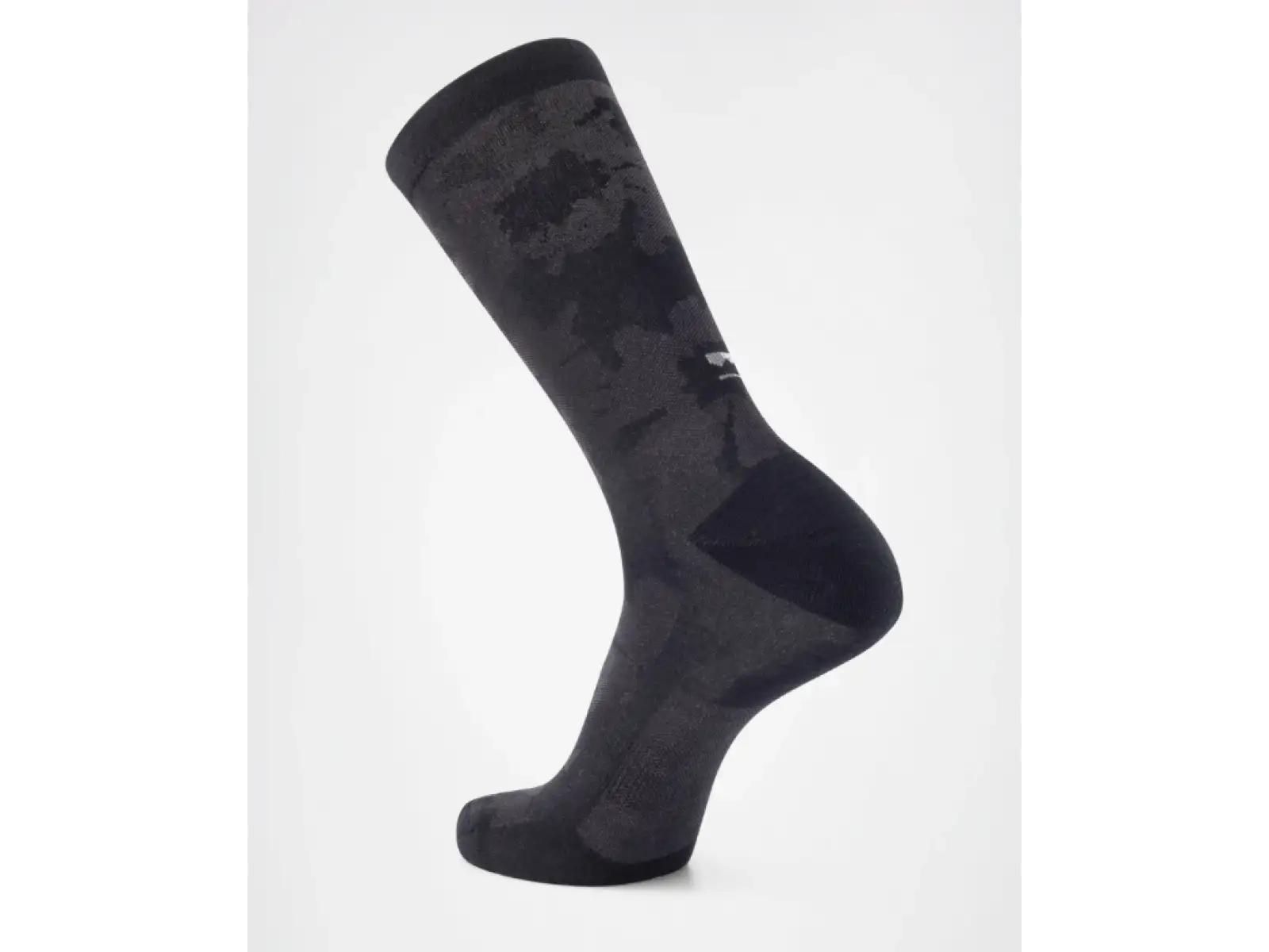 Mons Royale Atlas Merino Crew socks Black Logo AOP