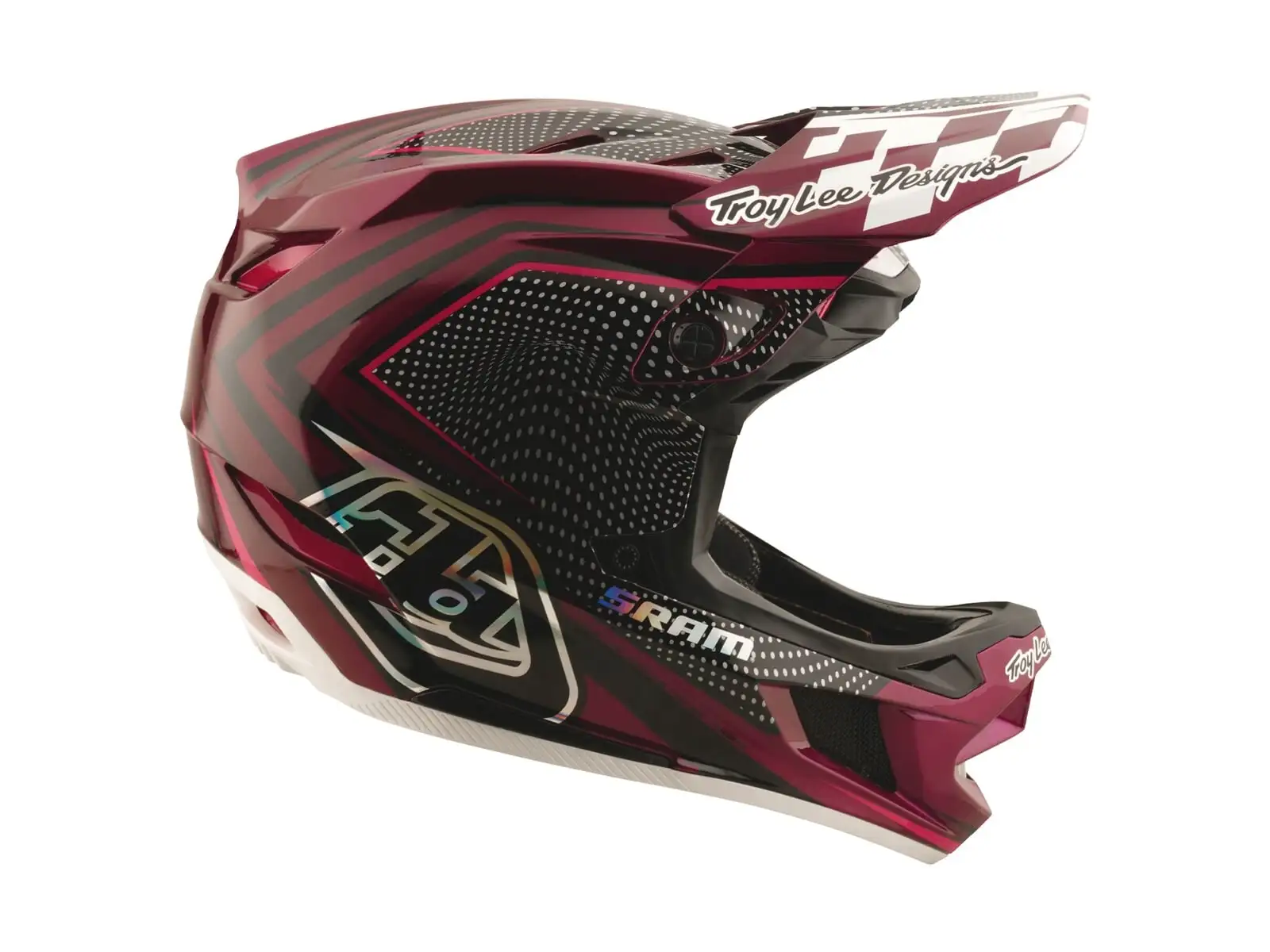Troy Lee Designs x SRAM D4 Carbon helmet Radioscape Black/Berry