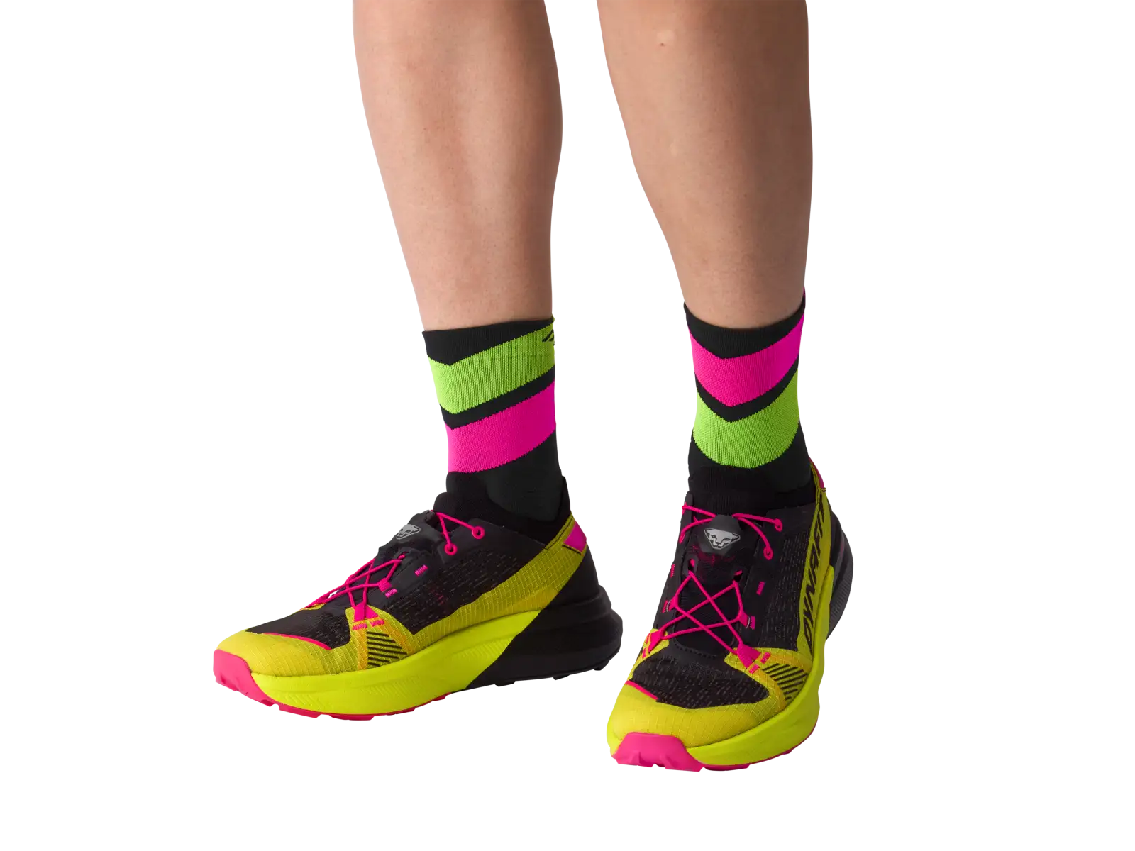 Dynafit Ultra Mid running socks Cinder/Pink Glo