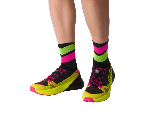 Dynafit Ultra Mid running socks Cinder/Pink Glo