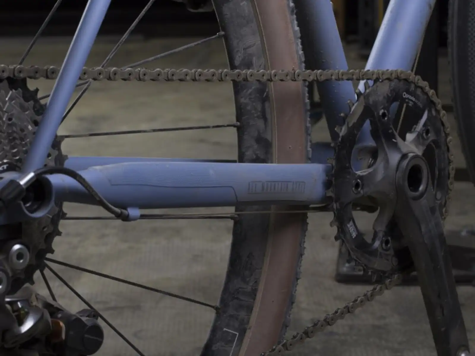 All Mountain Style chainstay guard Clear/Silver