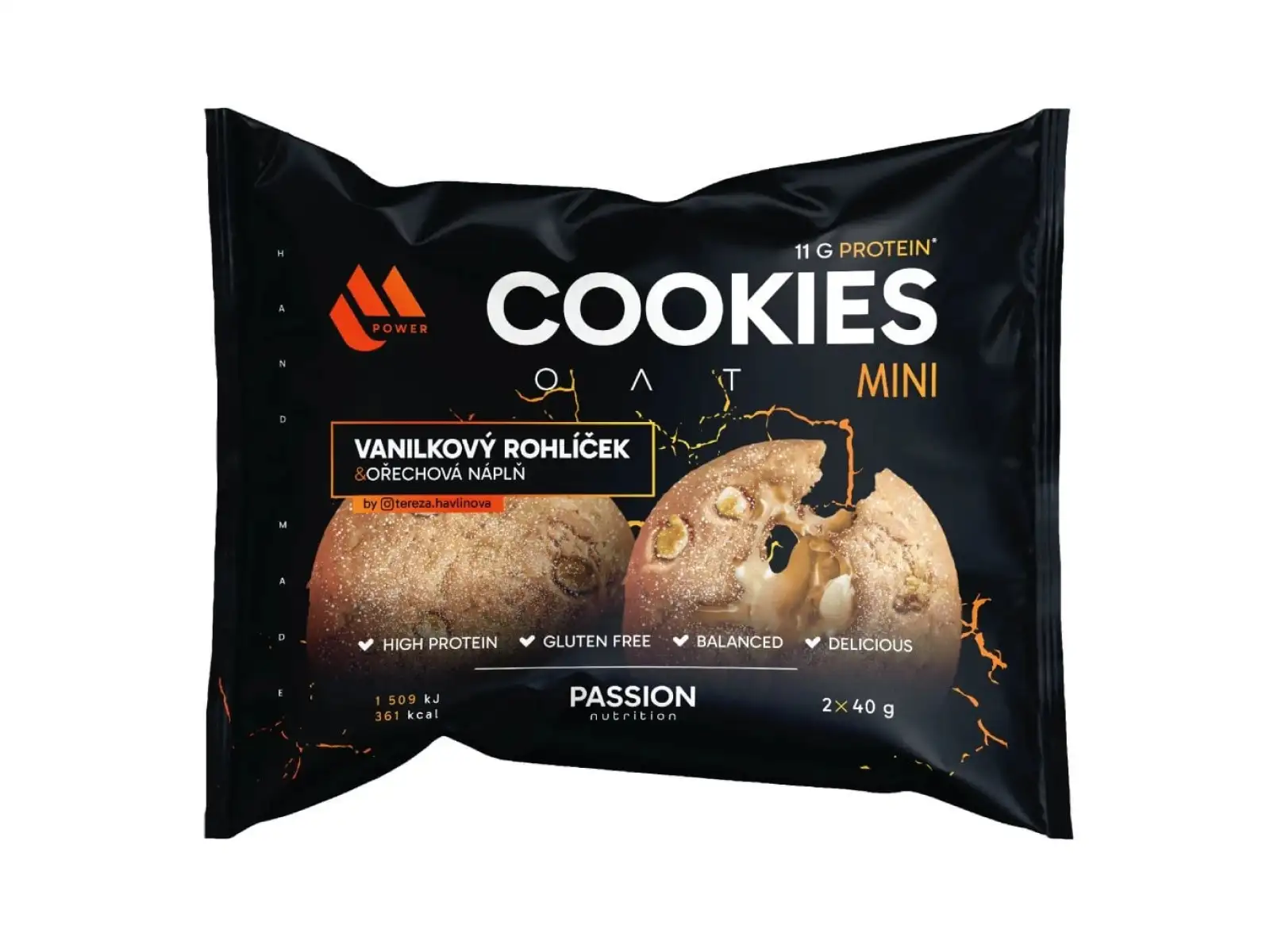 Passion MPower Cookie Gain Mini 2x40g Salted caramel nut filling