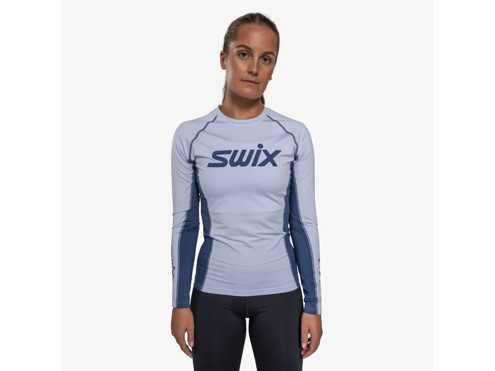Swix RaceX Dry women's long sleeve shirt Heather/Lake Blue