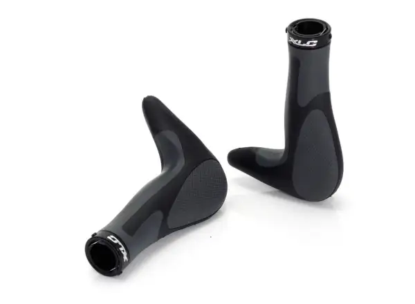 XLC Hitch GR-G16 grips with integrated bar ends black/gray