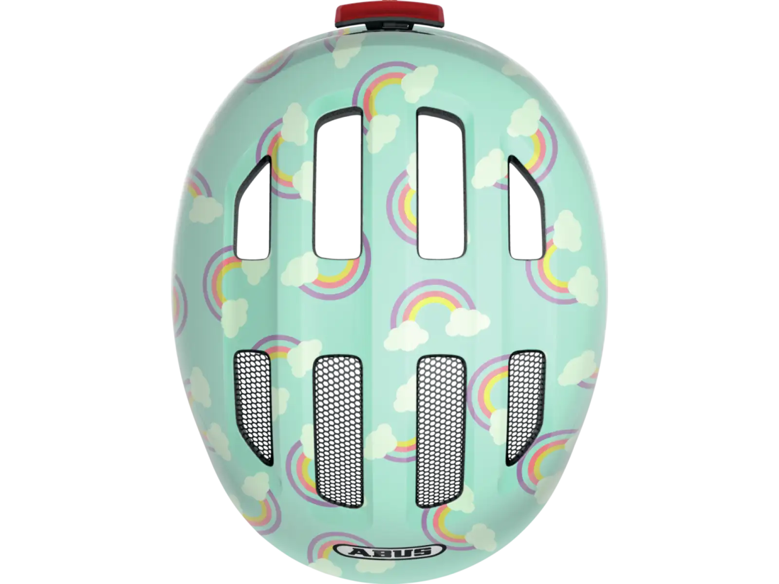 Abus Smiley 3.0 LED kids helmet Blue Rainbow