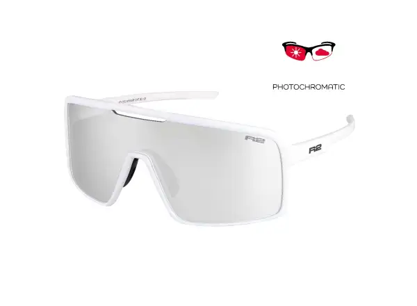 R2 Winner sunglasses matte white/photochromic lenses