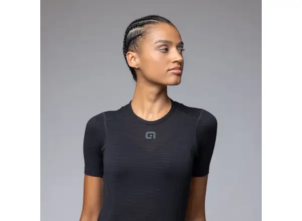 Alé Intimo Merino women's undershirt short sleeve Black