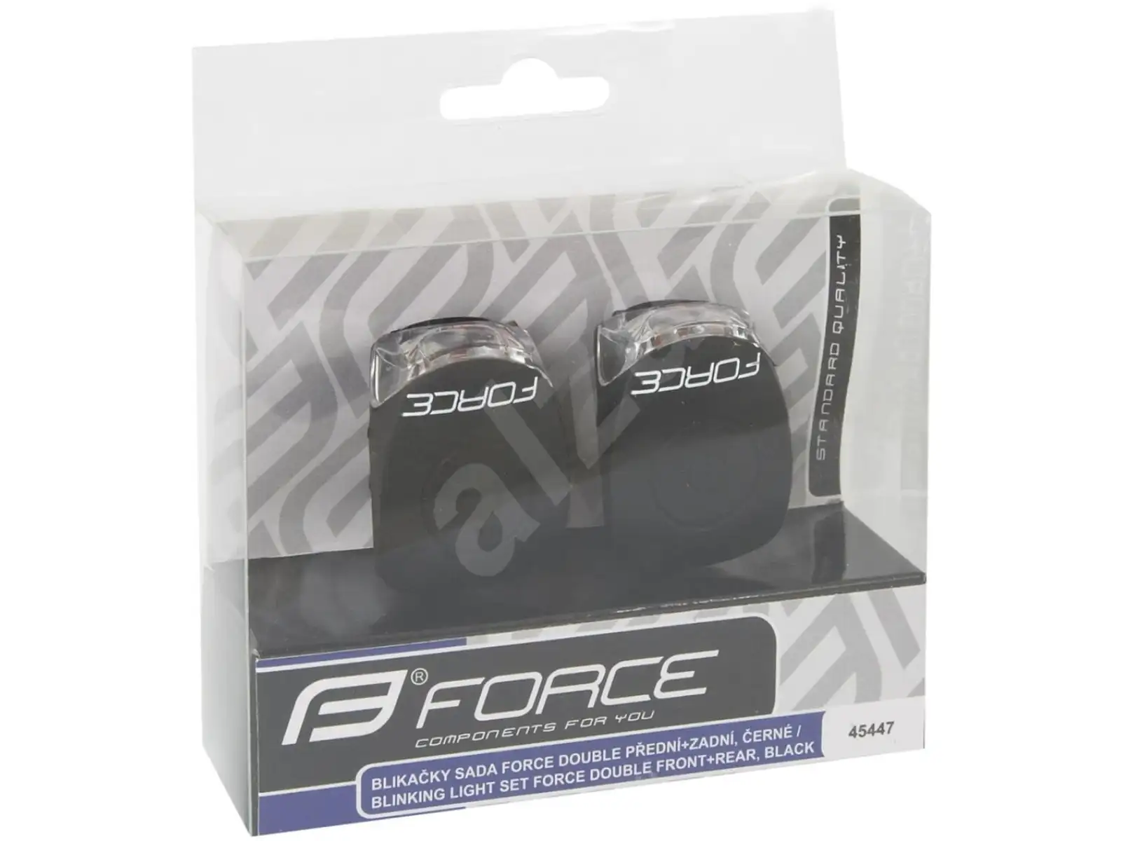 Force Double set of front and rear flashlights black