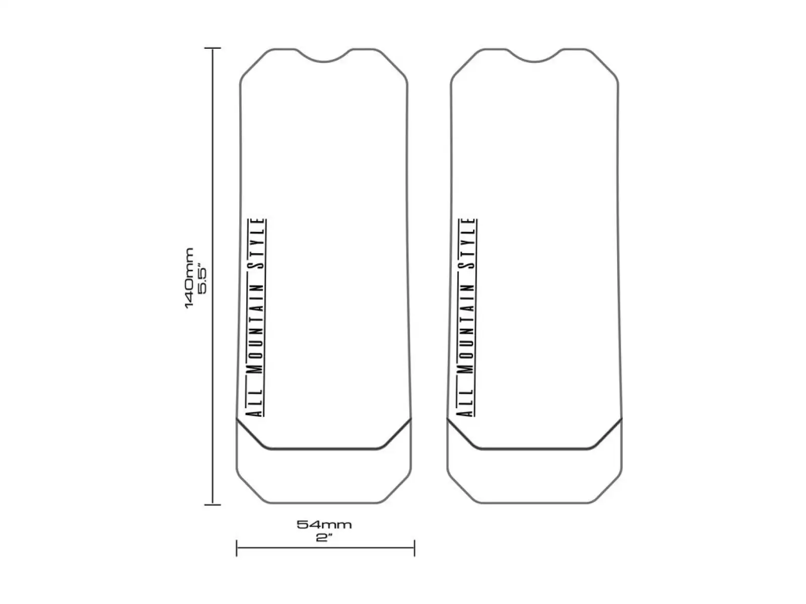 All Mountain Style protective decals for cranks Clear/Silver