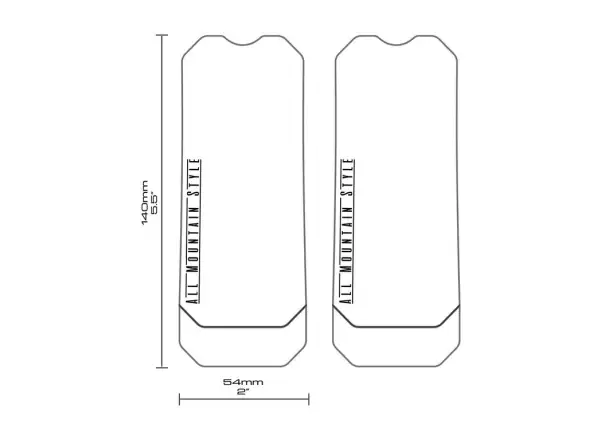 All Mountain Style protective decals for cranks Clear/Silver