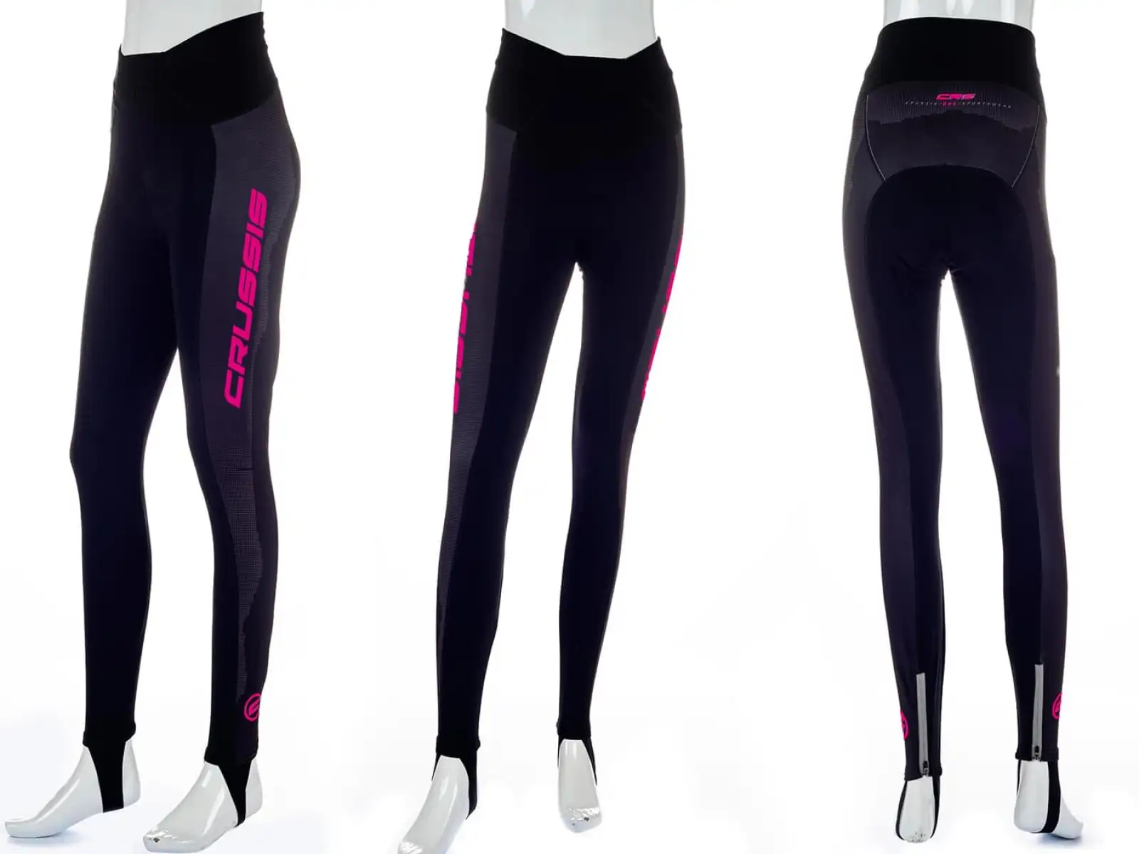 Crussis women's cycling pants waist black/pink