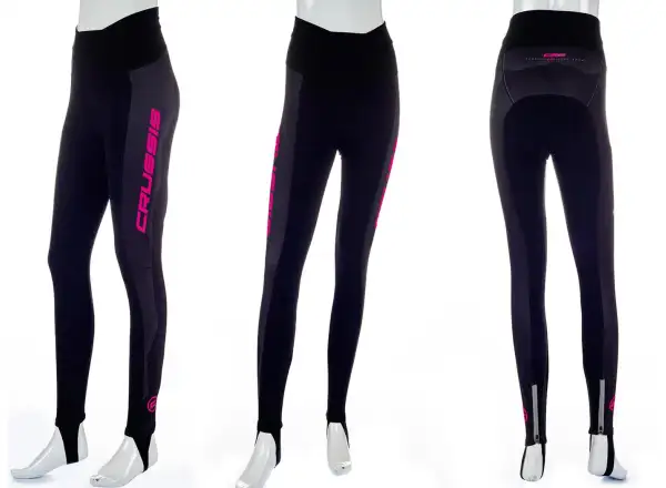 Crussis women's cycling pants waist black/pink