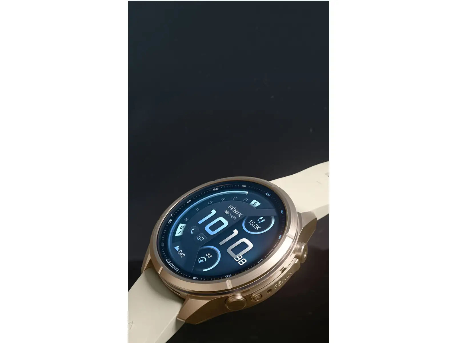 Garmin fenix 9 Pro inReach 43 mm smart watch Autumn gold titanium/Cream/french gray