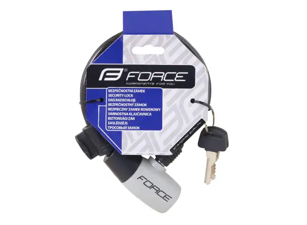Force lock spiral grey 120cm/8mm + holder