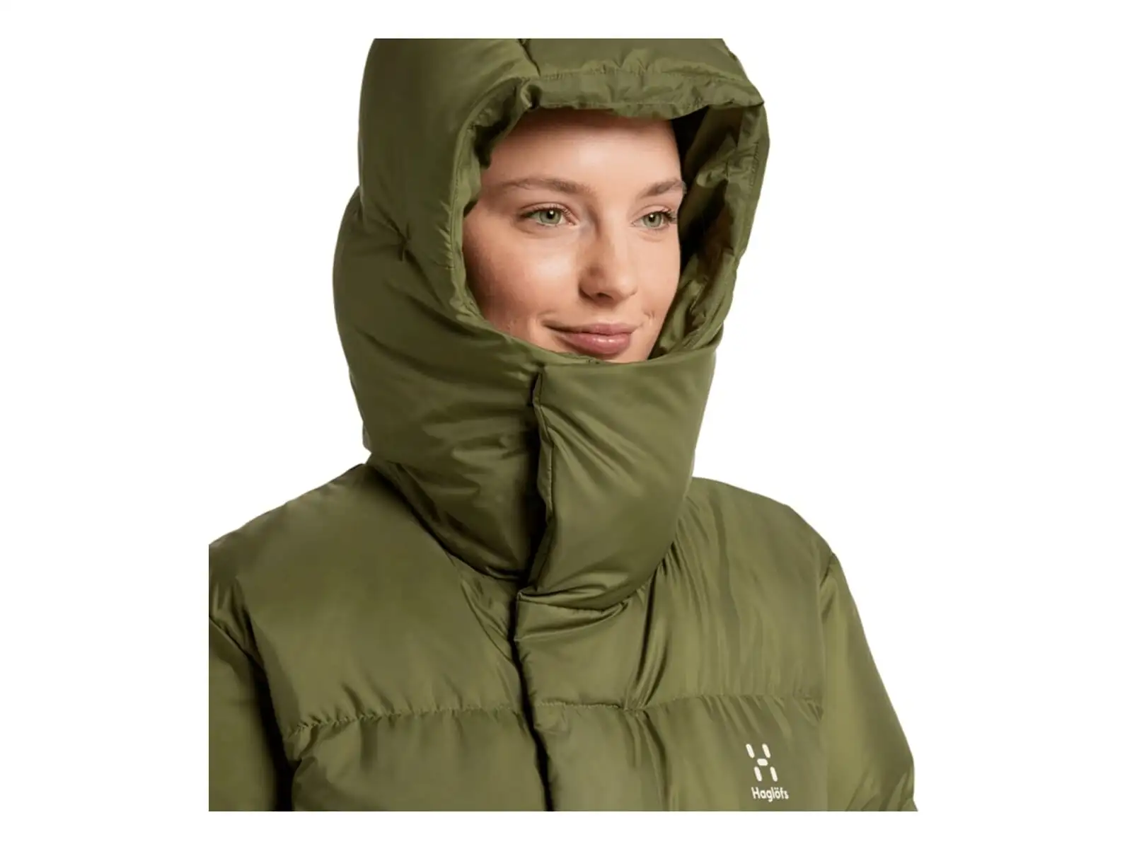 Haglöfs Long Down women's down coat green