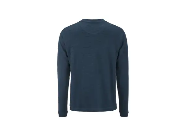 Craft Wool Waffle men's long sleeve shirt blue