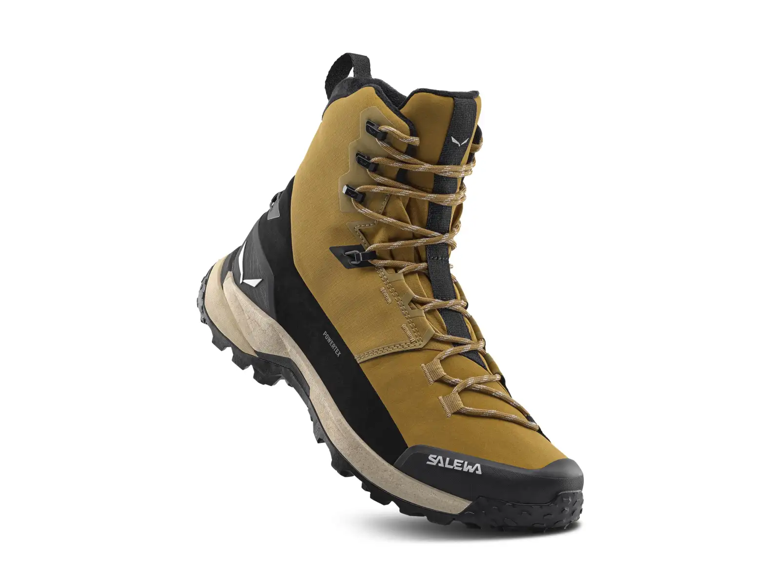 Salewa Puez Winter Mid PTX men's shoes Golden Brown / Black