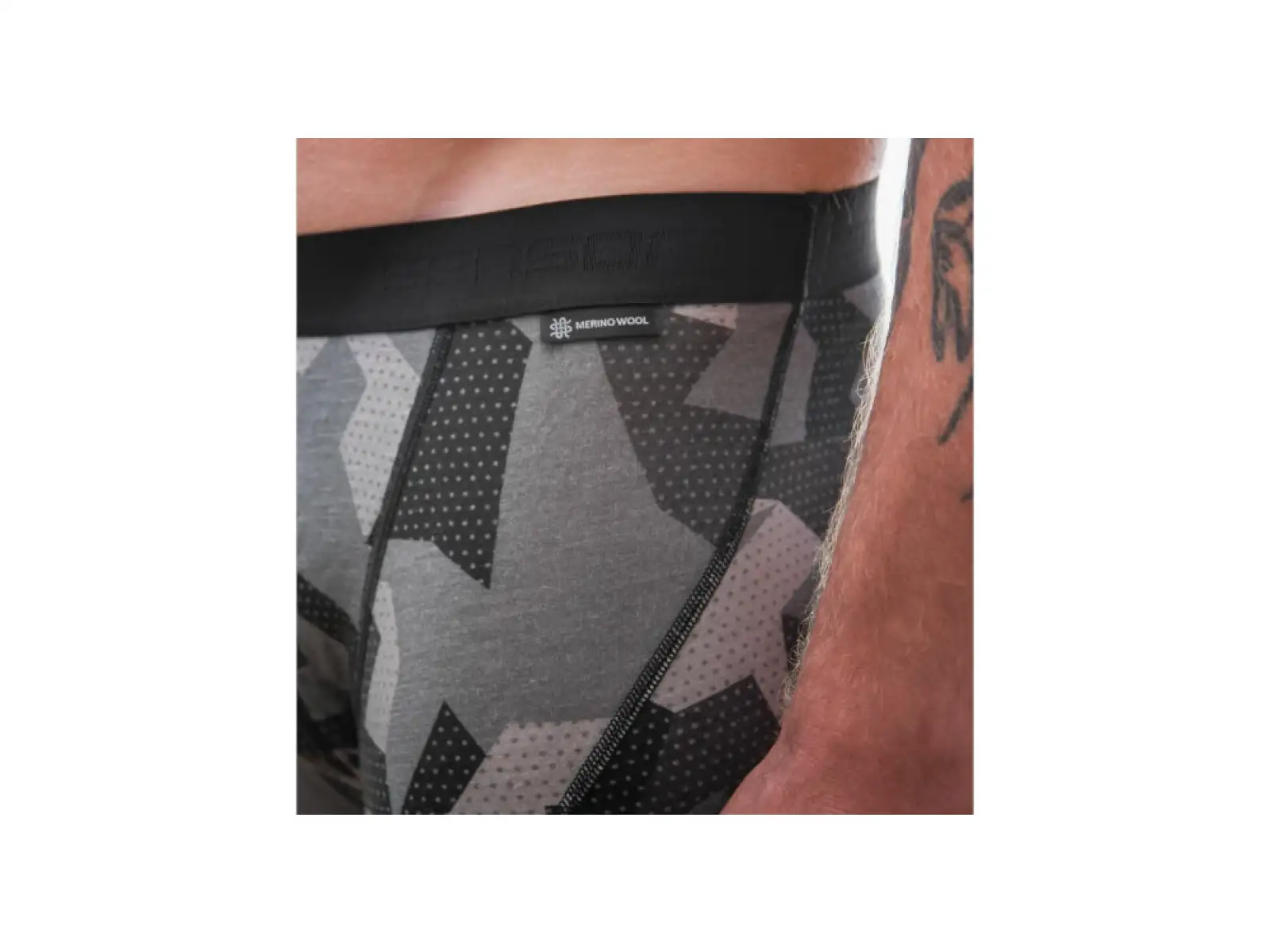 Sensor Merino Impress men's thermal shorts black/Camo