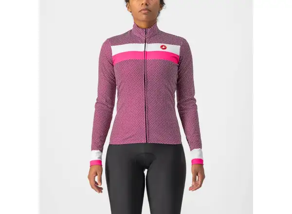 Castelli Volare women's jersey long sleeve cyclamen/white