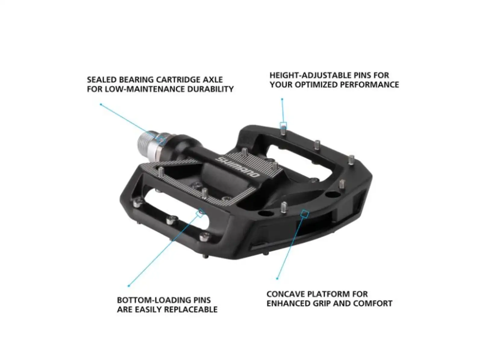 Shimano PD-GR500 Flat Pedals Black