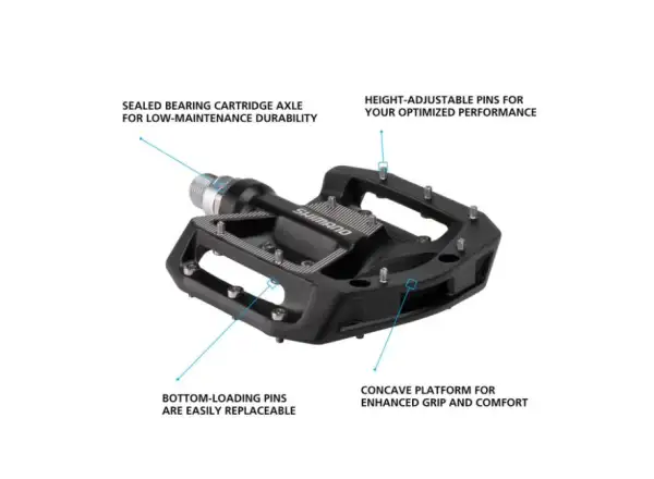 Shimano PD-GR500 Flat Pedals Black