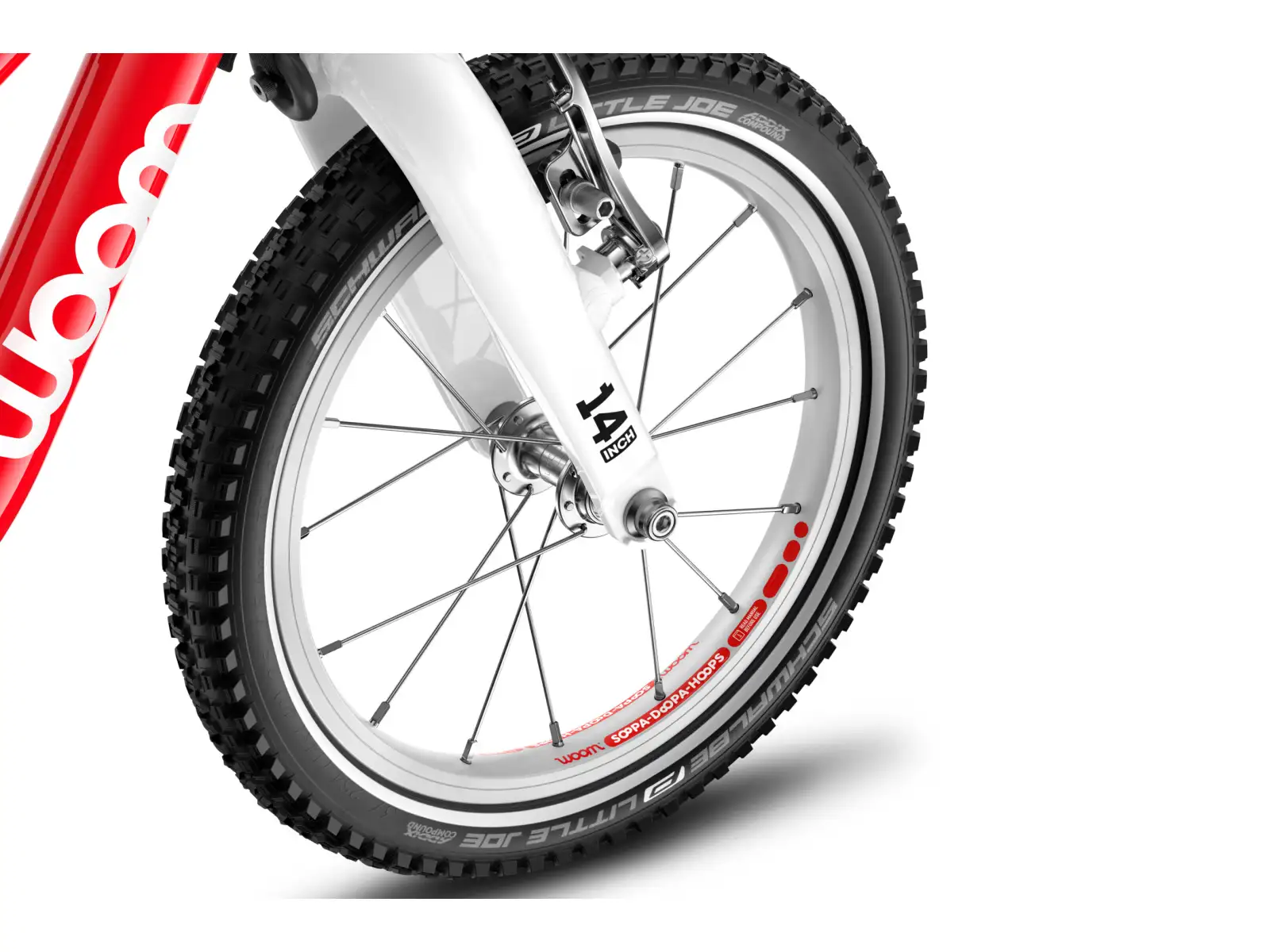 Woom GO 1 Plus children's balance bike 14" Red