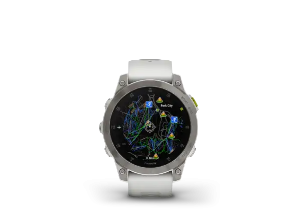 Garmin epix Gen 2 Sapphire Edition smart watch Titanium/White