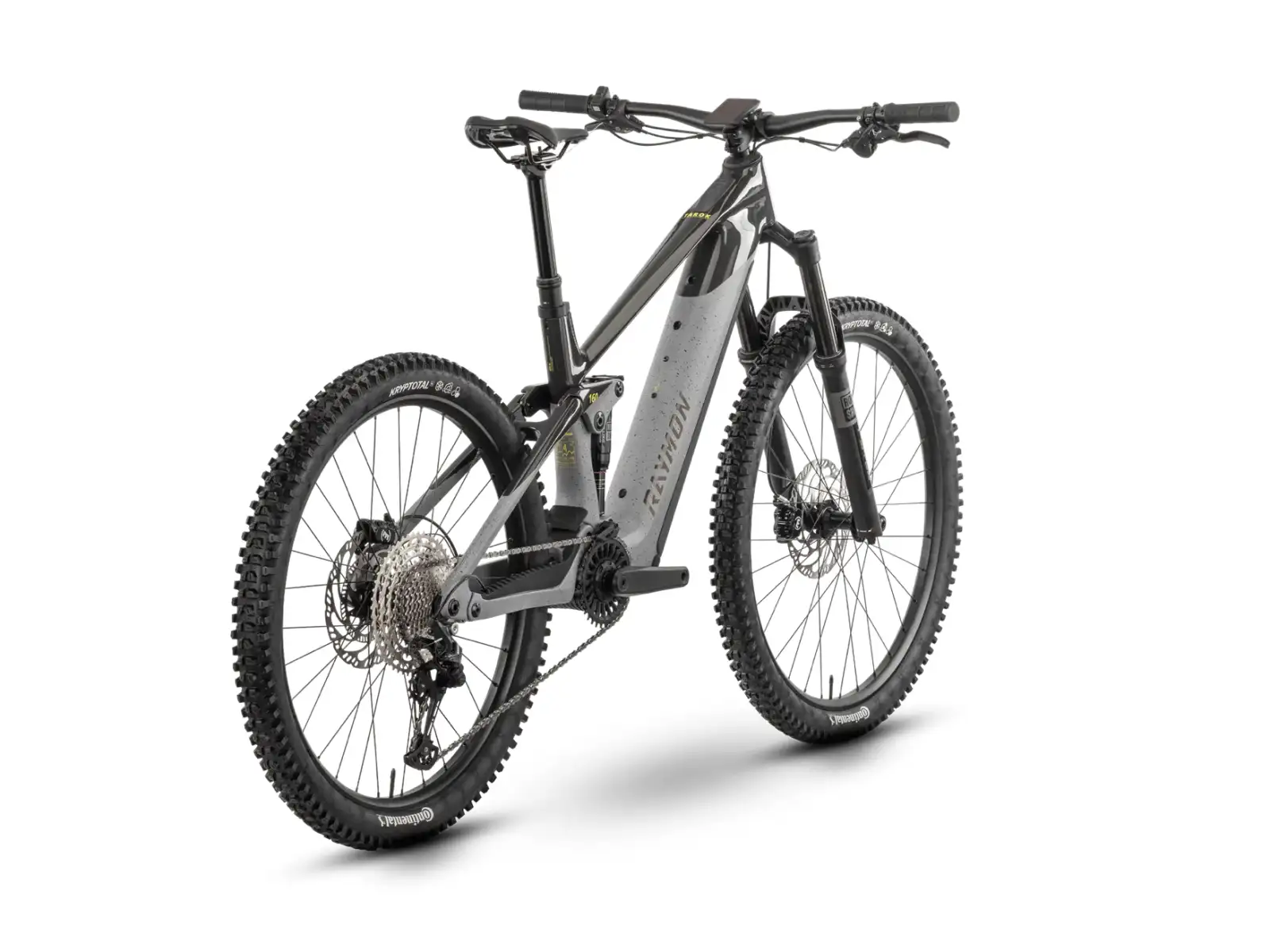 Raymon Tarok full suspension e-bike Grey sparkle/Carbon/Citron