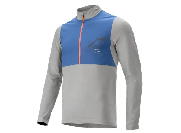 Alpinestars Nevada men's jersey long sleeve Melange Grey Mid Blue