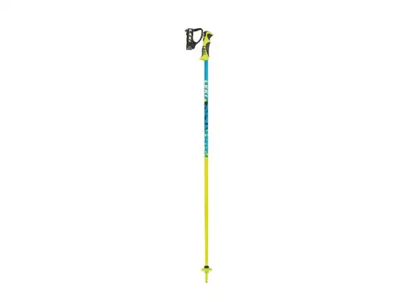 Leki Spitfire Lite S children's ski poles neon yellow/blue/white