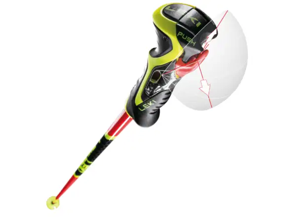 Leki WCR TBS SL 3D alpine poles Bright Red/Black/Neonyellow