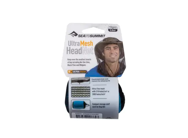 Sea to Summit Ultra Fine Mesh Head Net mosquito net for head Black