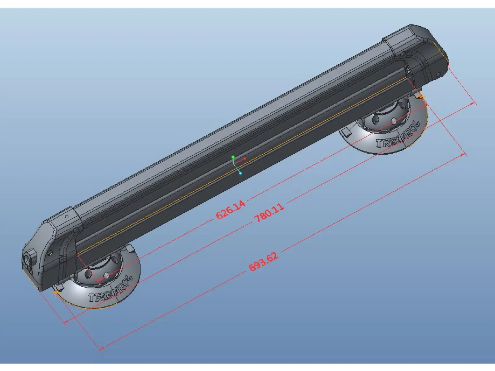 TreeFrog 365 H roof rack for skis and snowboards