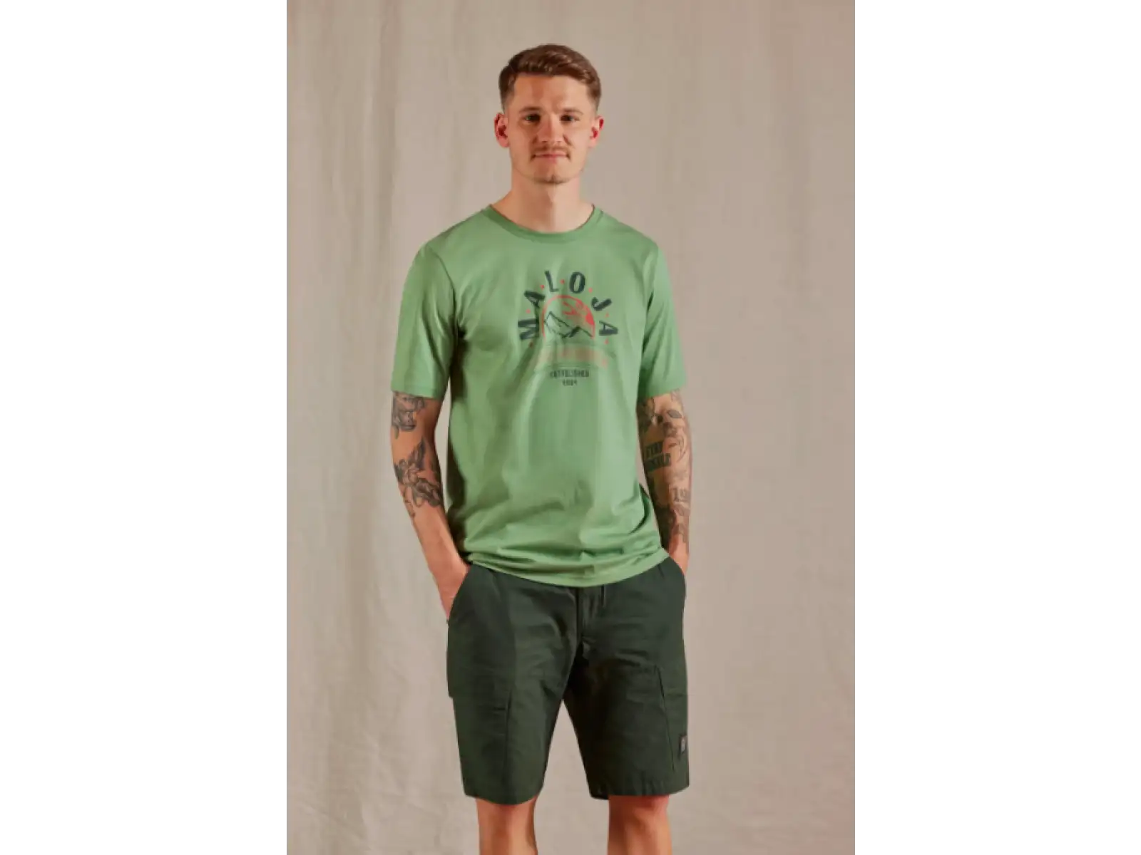 Maloja StubeckM. men's T-shirt short sleeve Pastel Clover