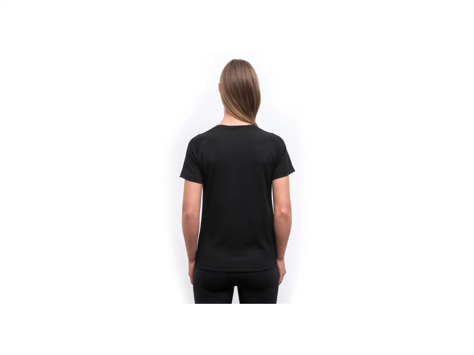 Sensor Merino Blend Stone women's t-shirt short sleeve black