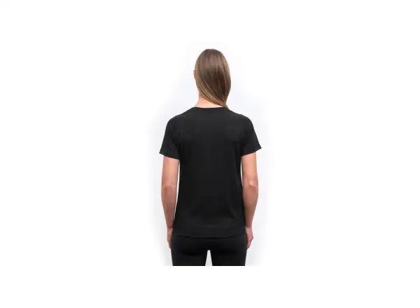 Sensor Merino Blend Stone women's t-shirt short sleeve black