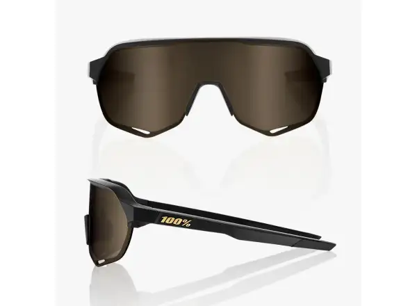 100% S2 Sports Matte Black/Soft Gold Sunglasses
