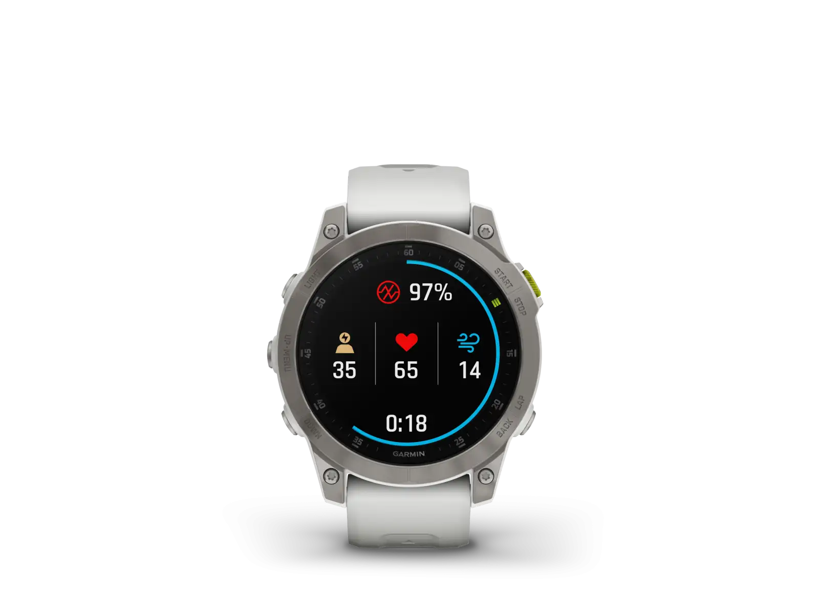 Garmin epix Gen 2 Sapphire Edition smart watch Titanium/White