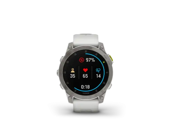 Garmin epix Gen 2 Sapphire Edition smart watch Titanium/White