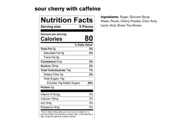 Skratch Labs Energy Chews fruit candy 50 g cherry + caffeine