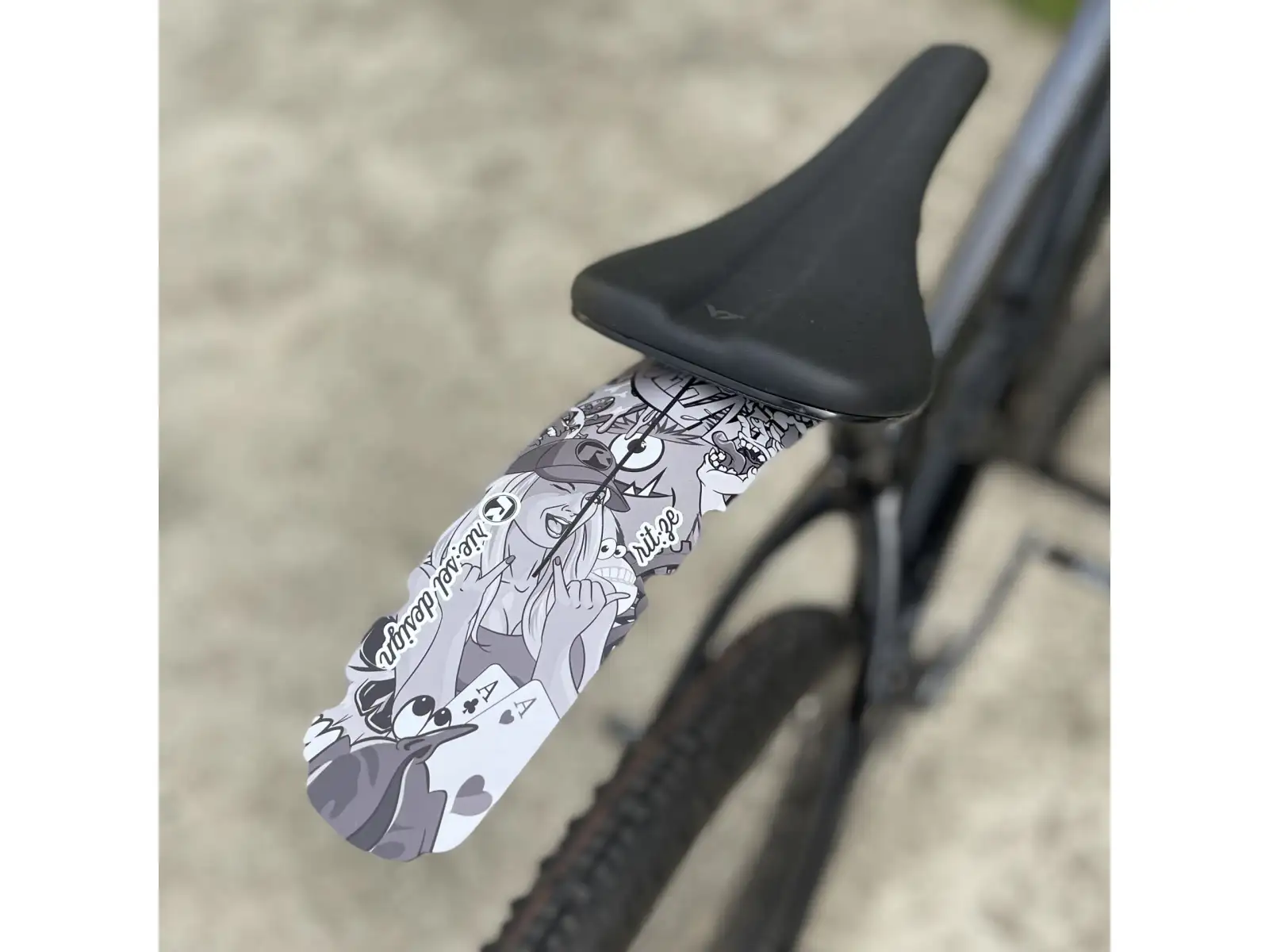 Rie:sel Design Rit:ze mudguard Stickerbomb Eyecatcher Ultra Black