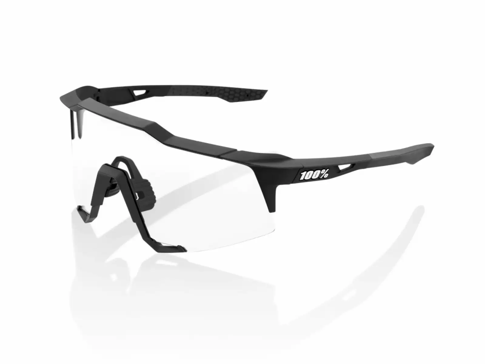 100% Performance Speedcraft Cycling Goggles Soft Tact Black/HIPER Red Multilay
