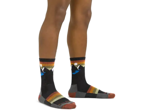 Darn Tough Sunset Ridge Micro Crew Lightweight Cushion men's socks Charcoal