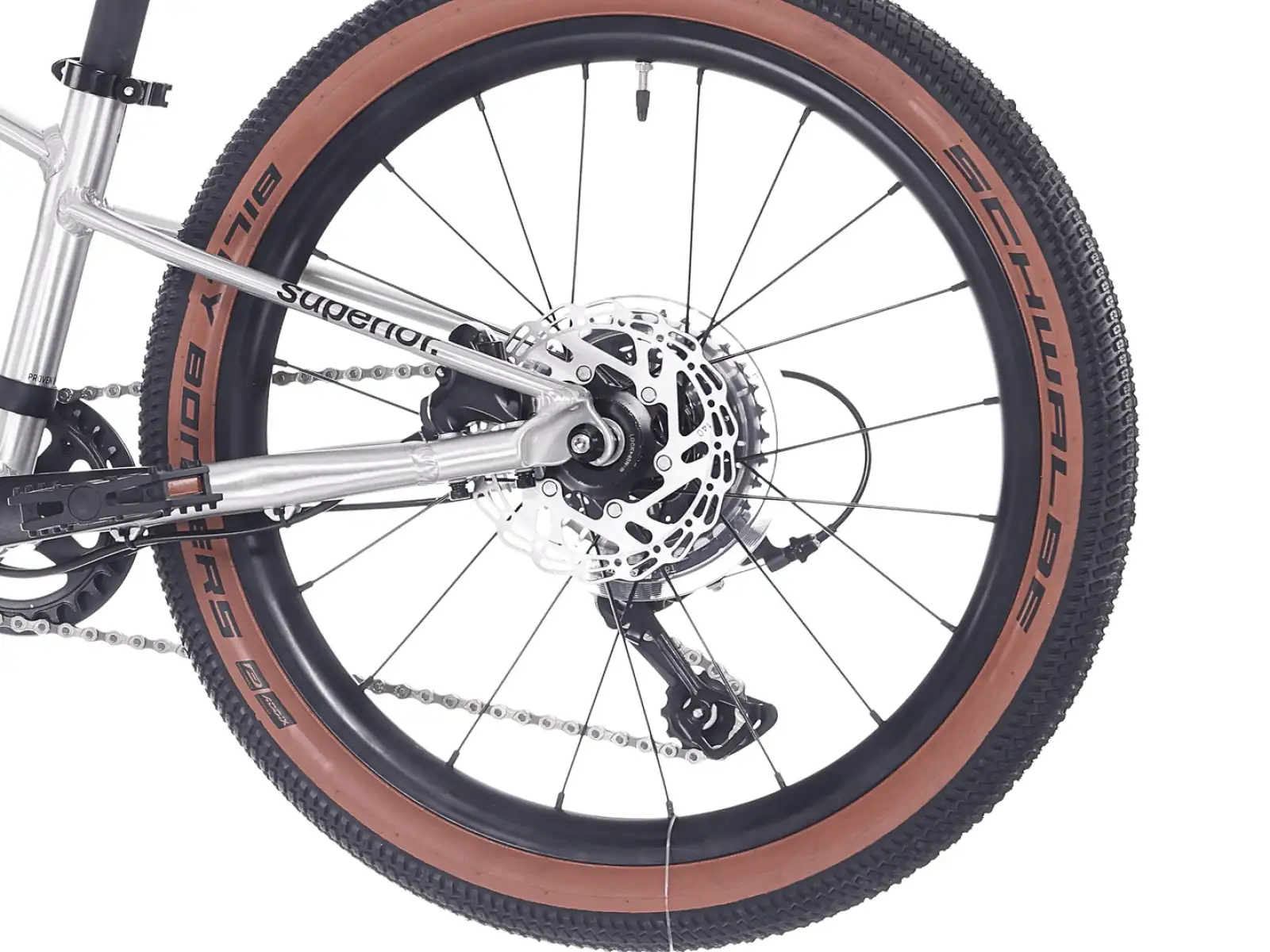 Superior TEAM 20 bike Gloss Brushed Alu / Rainbow Black 9.0"