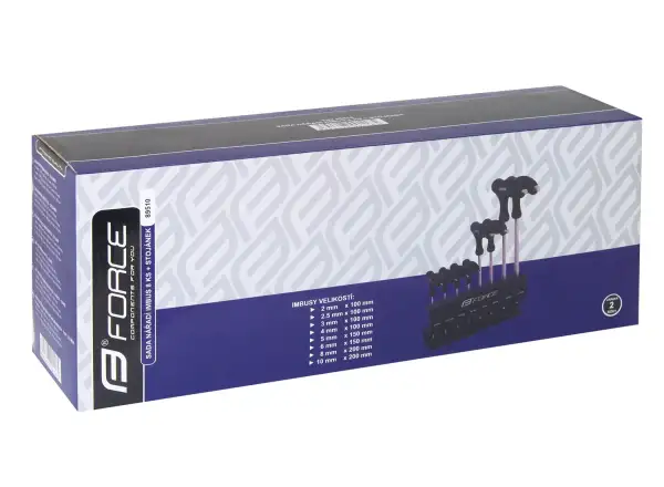 Force set of 8 hex keys 2-10 mm with stand