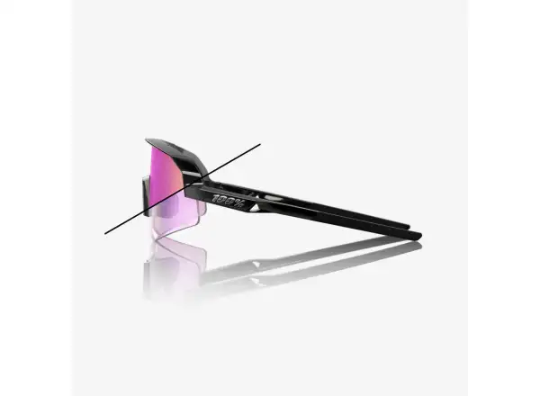 100% Slendale SL sunglasses Gloss Black/Photochromic Purple Mirror