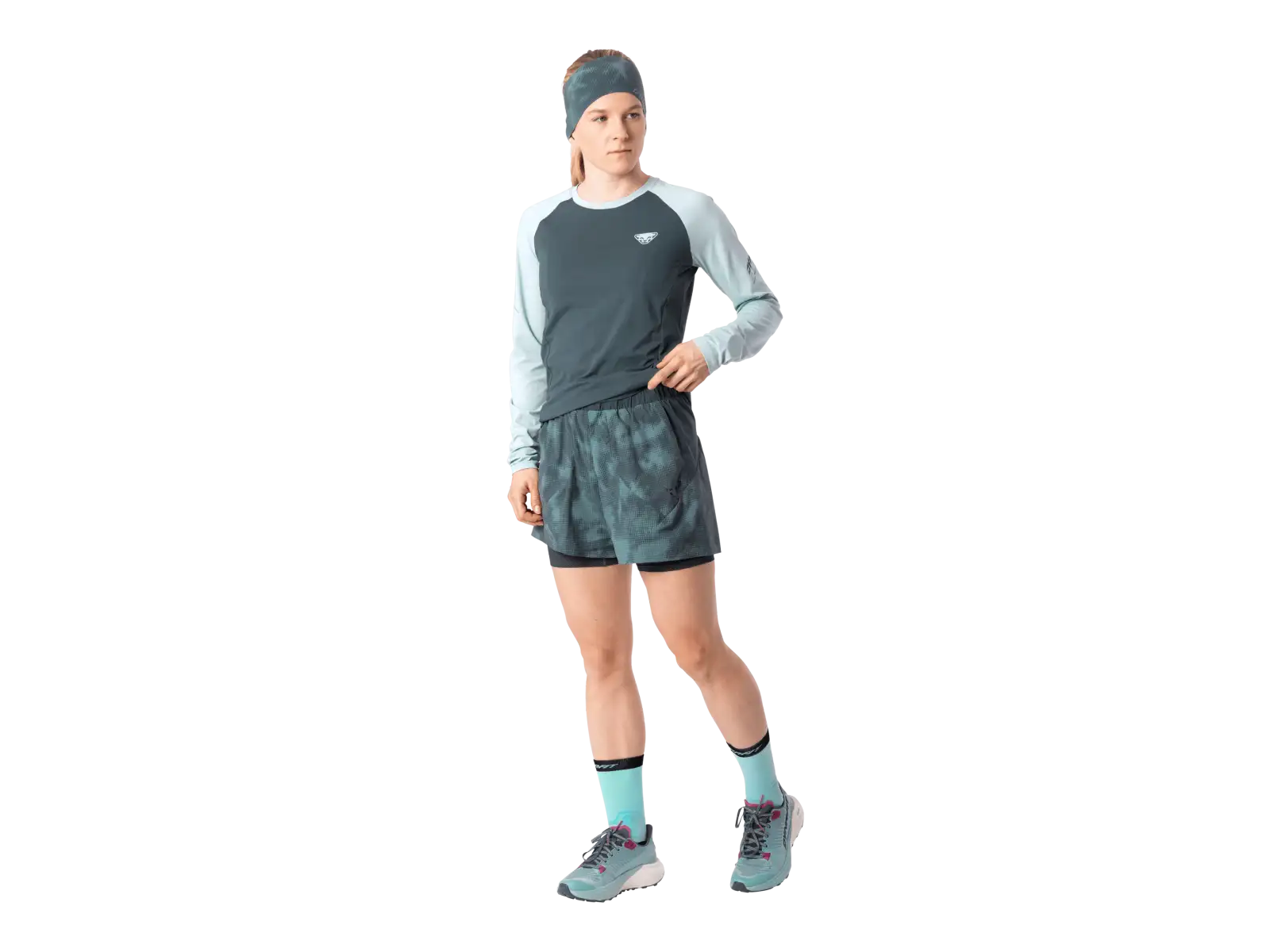 Dynafit Trail Reflective 2in1 women's running shorts Cinder