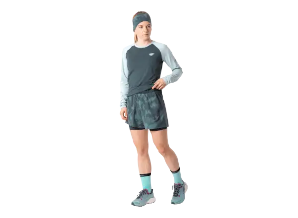 Dynafit Trail Reflective 2in1 women's running shorts Cinder