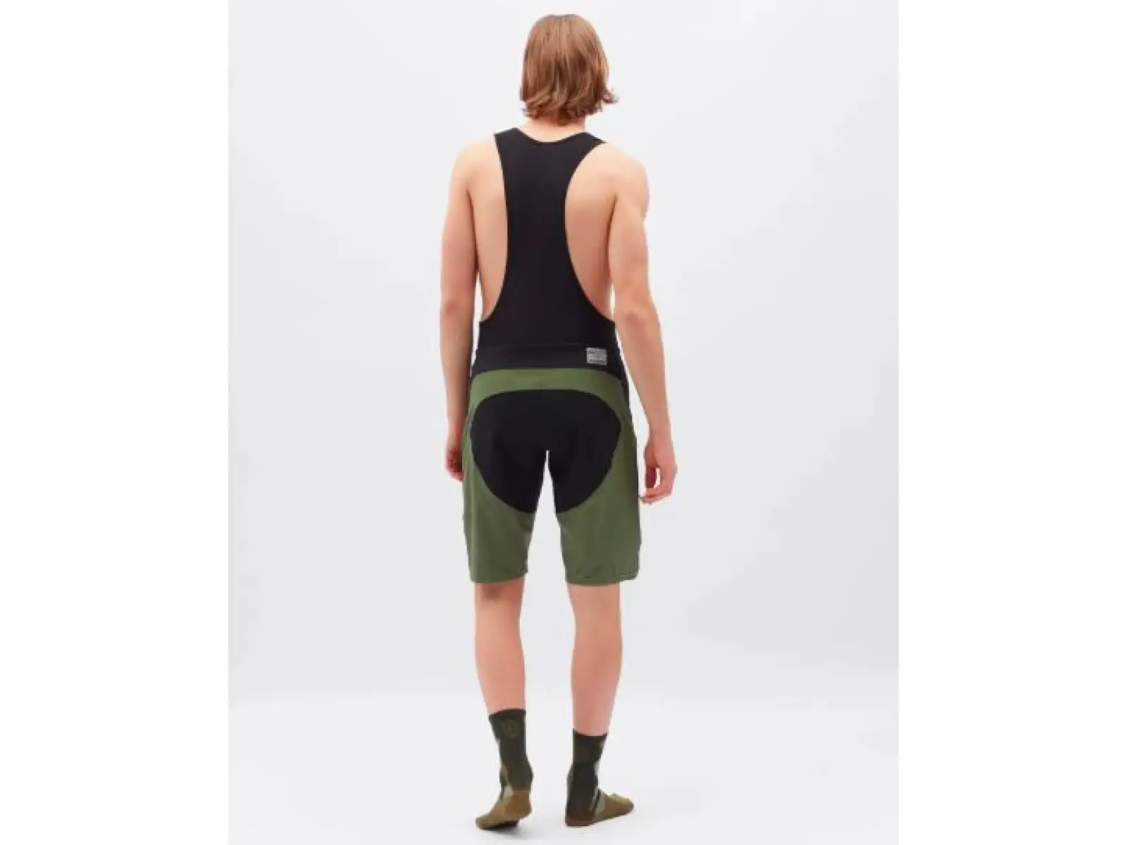 Silvini Barrea men's shorts with insert and bib Olive/Black